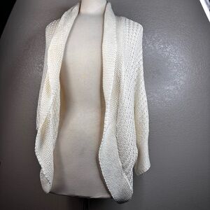 New Lane Bryant Cream Open Front Open Knit Lightweight Cardigan Sweater Sz 18/20